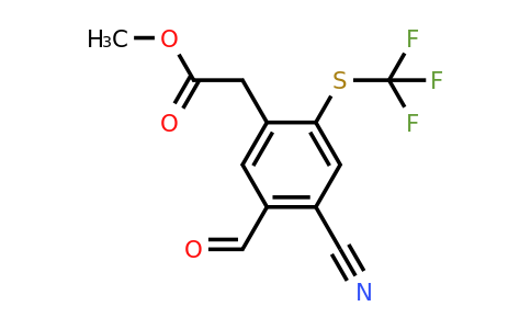 1807240-86-3 | Methyl 4-cyano-5-formyl-2-(trifluoromethylthio)phenylacetate