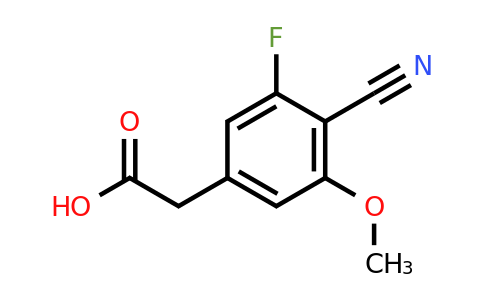 1807242-84-7 | 4-Cyano-3-fluoro-5-methoxyphenylacetic acid