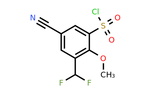 1807242-94-9 | 5-Cyano-3-difluoromethyl-2-methoxybenzenesulfonylchloride