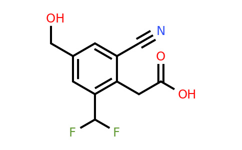 1807243-46-4 | 2-Cyano-6-difluoromethyl-4-(hydroxymethyl)phenylacetic acid