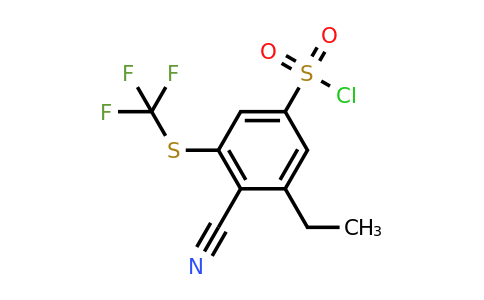 1807245-49-3 | 4-Cyano-3-ethyl-5-(trifluoromethylthio)benzenesulfonylchloride