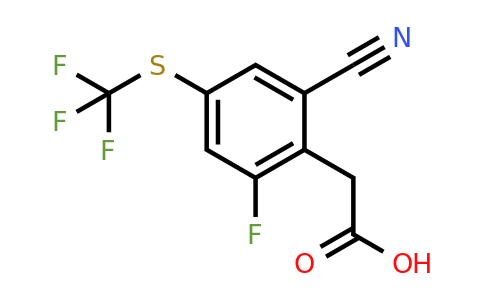1807245-81-3 | 2-Cyano-6-fluoro-4-(trifluoromethylthio)phenylacetic acid
