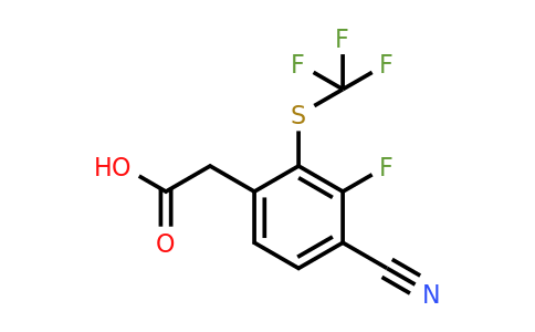 1807245-85-7 | 4-Cyano-3-fluoro-2-(trifluoromethylthio)phenylacetic acid