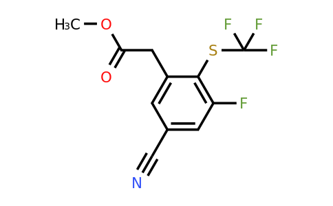 1807245-95-9 | Methyl 5-cyano-3-fluoro-2-(trifluoromethylthio)phenylacetate