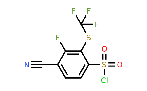 1807247-08-0 | 4-Cyano-3-fluoro-2-(trifluoromethylthio)benzenesulfonylchloride