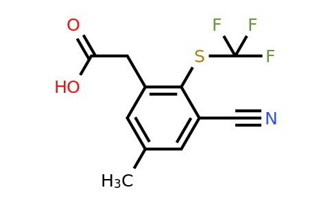 1807247-63-7 | 3-Cyano-5-methyl-2-(trifluoromethylthio)phenylacetic acid