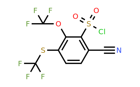 1807248-50-5 | 6-Cyano-2-trifluoromethoxy-3-(trifluoromethylthio)benzenesulfonylchloride