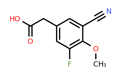 1807250-42-5 | 3-Cyano-5-fluoro-4-methoxyphenylacetic acid