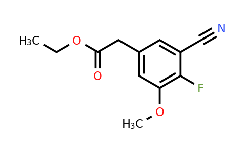 1807250-52-7 | Ethyl 3-cyano-4-fluoro-5-methoxyphenylacetate