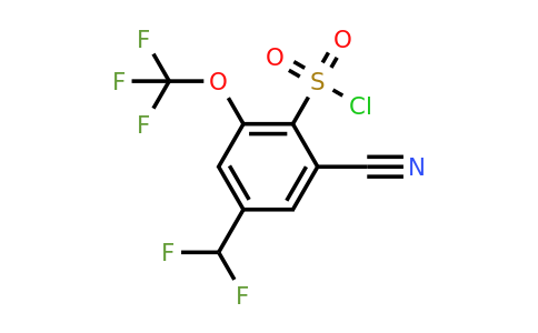 2-Cyano-4-difluoromethyl-6-(trifluoromethoxy)benzenesulfonyl chloride