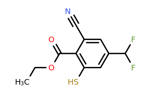Ethyl 2-cyano-4-difluoromethyl-6-mercaptobenzoate