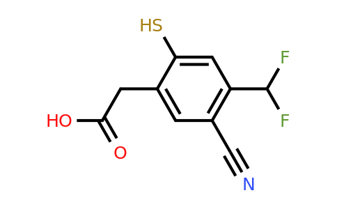 1807253-62-8 | 5-Cyano-4-difluoromethyl-2-mercaptophenylacetic acid
