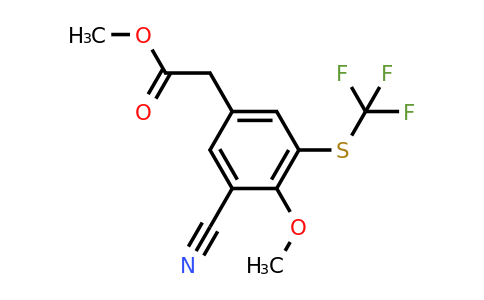1807253-67-3 | Methyl 3-cyano-4-methoxy-5-(trifluoromethylthio)phenylacetate