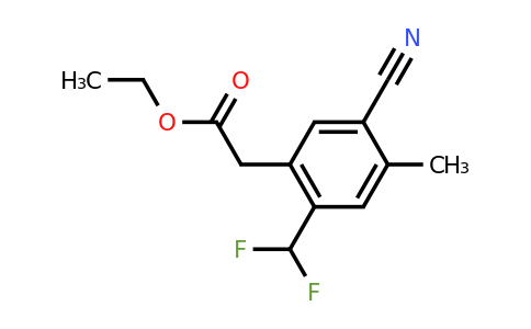 1807255-20-4 | Ethyl 5-cyano-2-difluoromethyl-4-methylphenylacetate