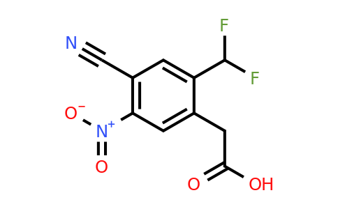 4-Cyano-2-difluoromethyl-5-nitrophenylacetic acid