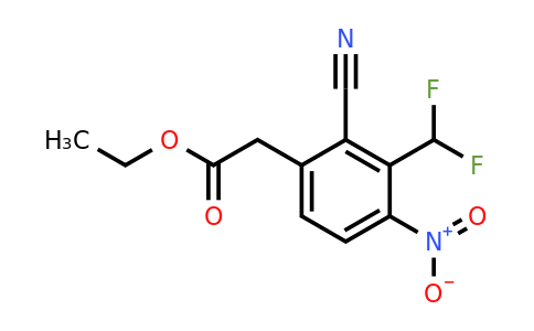 1807255-63-5 | Ethyl 2-cyano-3-difluoromethyl-4-nitrophenylacetate