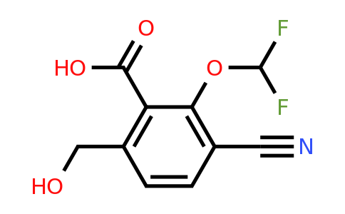 1807256-10-5 | 3-Cyano-2-difluoromethoxy-6-(hydroxymethyl)benzoic acid