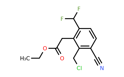 Ethyl 2-chloromethyl-3-cyano-6-(difluoromethyl)phenylacetate