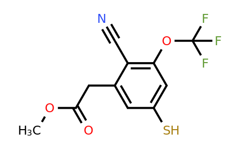 1807256-19-4 | Methyl 2-cyano-5-mercapto-3-(trifluoromethoxy)phenylacetate