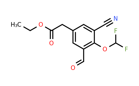 1807257-43-7 | Ethyl 3-cyano-4-difluoromethoxy-5-formylphenylacetate