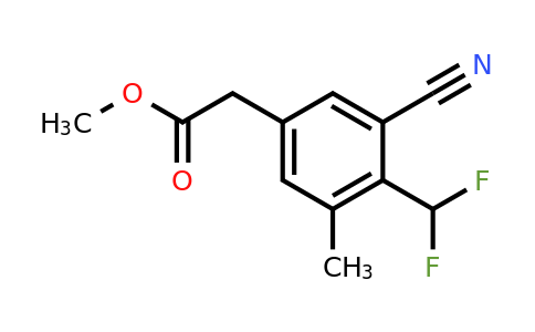 1807257-67-5 | Methyl 3-cyano-4-difluoromethyl-5-methylphenylacetate