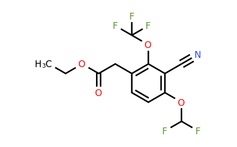 1807258-19-0 | Ethyl 3-cyano-4-difluoromethoxy-2-(trifluoromethoxy)phenylacetate