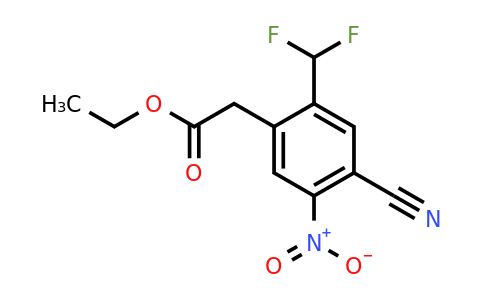 1807258-22-5 | Ethyl 4-cyano-2-difluoromethyl-5-nitrophenylacetate