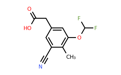 1807258-84-9 | 3-Cyano-5-difluoromethoxy-4-methylphenylacetic acid