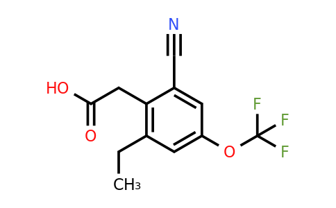 1807262-98-1 | 2-Cyano-6-ethyl-4-(trifluoromethoxy)phenylacetic acid