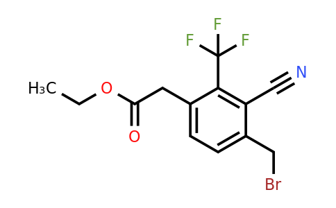 1807263-33-7 | Ethyl 4-bromomethyl-3-cyano-2-(trifluoromethyl)phenylacetate