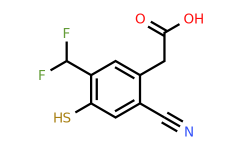 1807263-91-7 | 2-Cyano-5-difluoromethyl-4-mercaptophenylacetic acid
