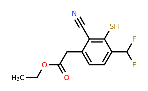 1807263-96-2 | Ethyl 2-cyano-4-difluoromethyl-3-mercaptophenylacetate