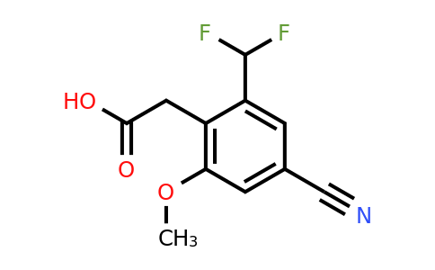 1807264-37-4 | 4-Cyano-2-difluoromethyl-6-methoxyphenylacetic acid