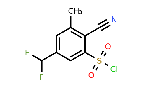 2-Cyano-5-difluoromethyl-3-methylbenzenesulfonyl chloride