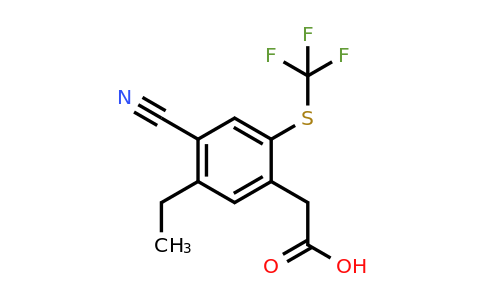 1807264-91-0 | 4-Cyano-5-ethyl-2-(trifluoromethylthio)phenylacetic acid