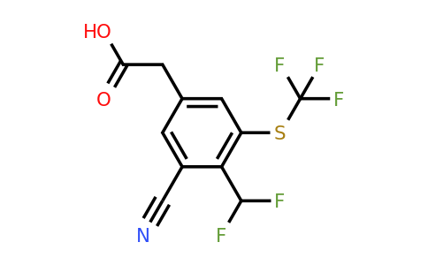1807265-94-6 | 3-Cyano-4-difluoromethyl-5-(trifluoromethylthio)phenylacetic acid