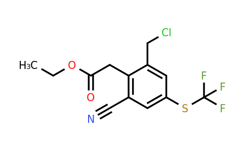 1807266-56-3 | Ethyl 2-chloromethyl-6-cyano-4-(trifluoromethylthio)phenylacetate