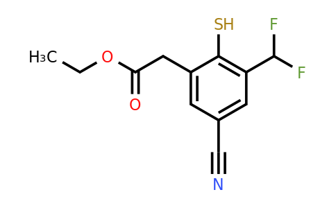1807269-06-2 | Ethyl 5-cyano-3-difluoromethyl-2-mercaptophenylacetate