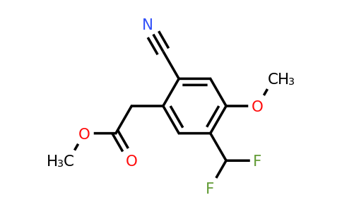 1807270-34-3 | Methyl 2-cyano-5-difluoromethyl-4-methoxyphenylacetate