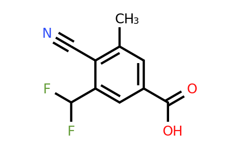 1807270-77-4 | 4-Cyano-3-difluoromethyl-5-methylbenzoic acid