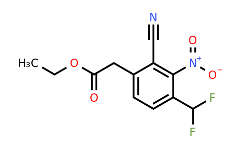 1807272-06-5 | Ethyl 2-cyano-4-difluoromethyl-3-nitrophenylacetate