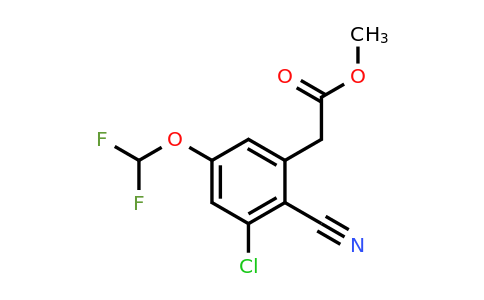 1807275-13-3 | Methyl 3-chloro-2-cyano-5-(difluoromethoxy)phenylacetate