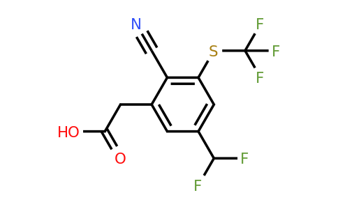 1807275-74-6 | 2-Cyano-5-difluoromethyl-3-(trifluoromethylthio)phenylacetic acid