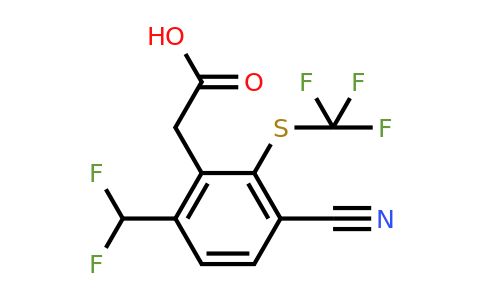 1807275-77-9 | 3-Cyano-6-difluoromethyl-2-(trifluoromethylthio)phenylacetic acid