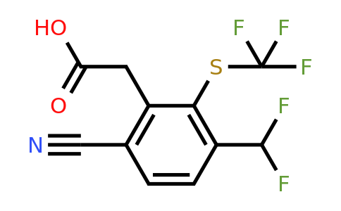 1807275-84-8 | 6-Cyano-3-difluoromethyl-2-(trifluoromethylthio)phenylacetic acid