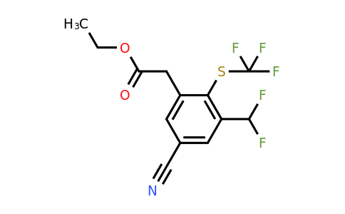1807275-90-6 | Ethyl 5-cyano-3-difluoromethyl-2-(trifluoromethylthio)phenylacetate