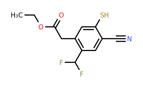 1807276-65-8 | Ethyl 4-cyano-2-difluoromethyl-5-mercaptophenylacetate