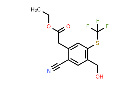1807276-81-8 | Ethyl 2-cyano-4-hydroxymethyl-5-(trifluoromethylthio)phenylacetate
