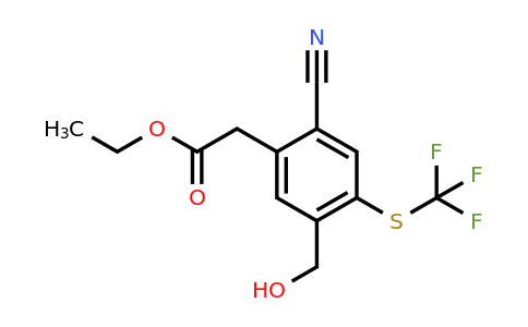 1807276-87-4 | Ethyl 2-cyano-5-hydroxymethyl-4-(trifluoromethylthio)phenylacetate