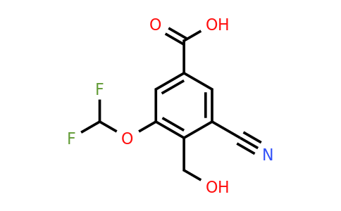 1807277-10-6 | 3-Cyano-5-difluoromethoxy-4-(hydroxymethyl)benzoic acid